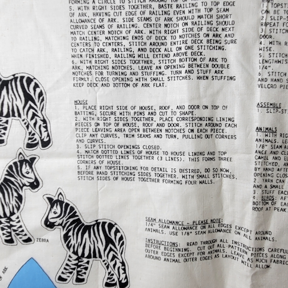 Springs Industries Noahs Ark Cut and Sew Panel With Animals New - Picture 13 of 16